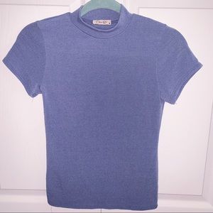 Blue turtle neck top